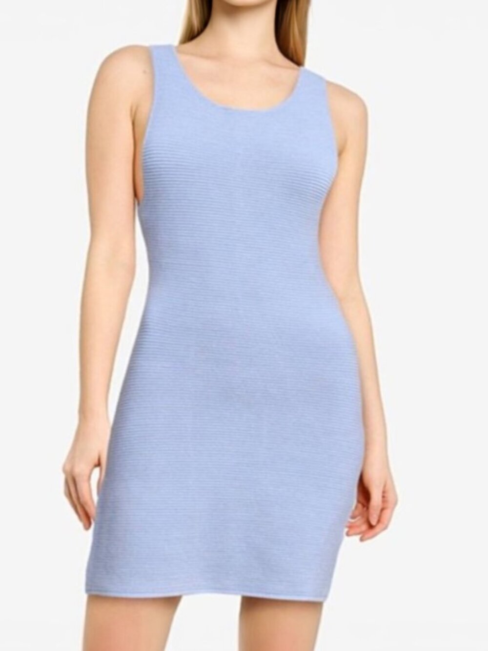Abercrombie & Fitch Blue Cross Back Ribbed Mini Dress NWT Size S
